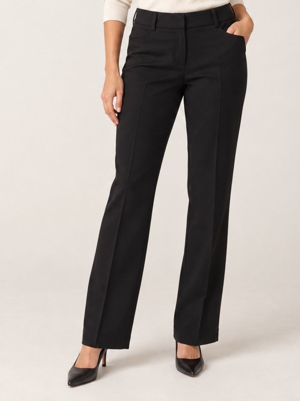 NY&Co 7th Avenue Black Stretch Dress Pants 10 Average